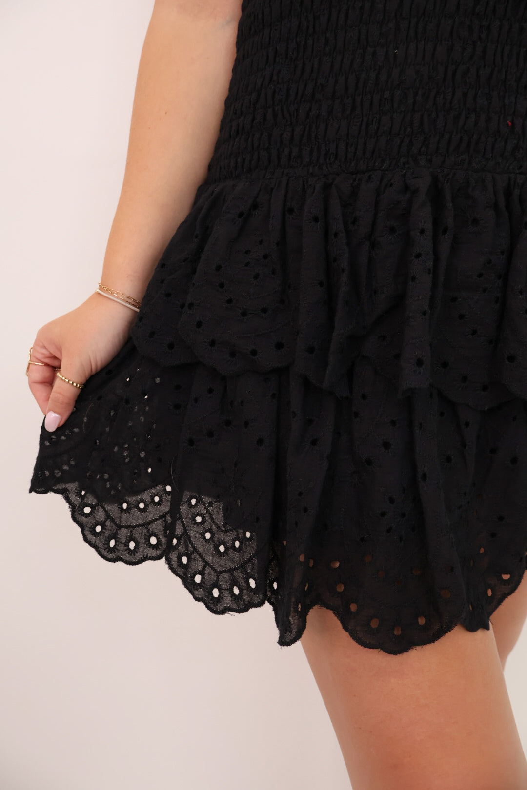 Boutique Ruffled Little selling Black Flounce Dress