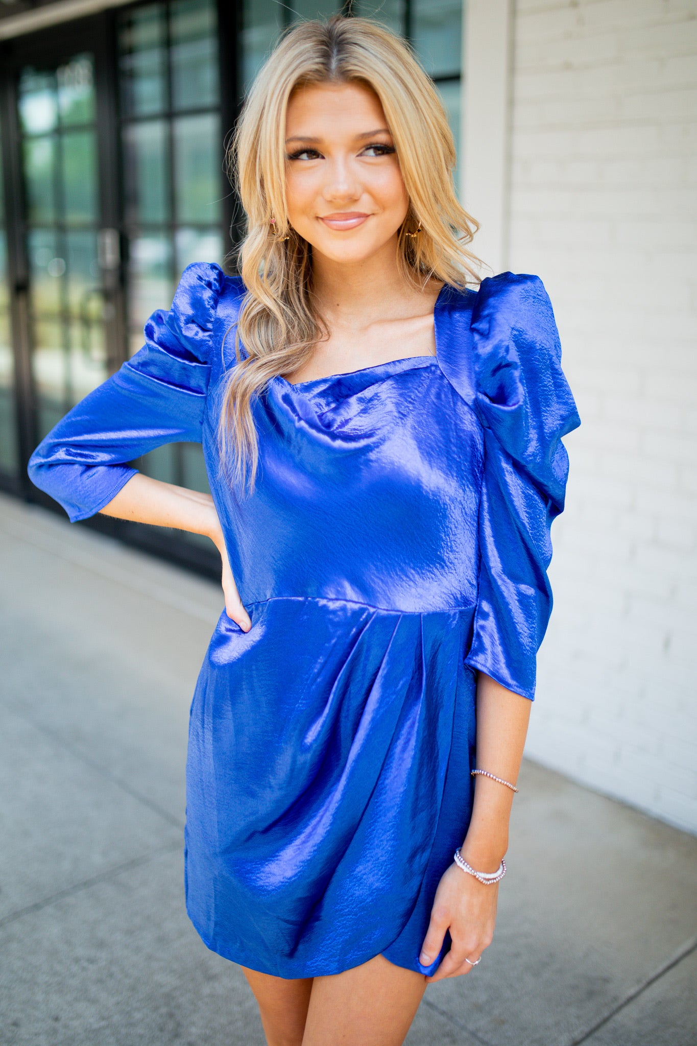 Cobalt Blue Silky Soft Oversize Trapeze Drape Shirt/shirt Dress